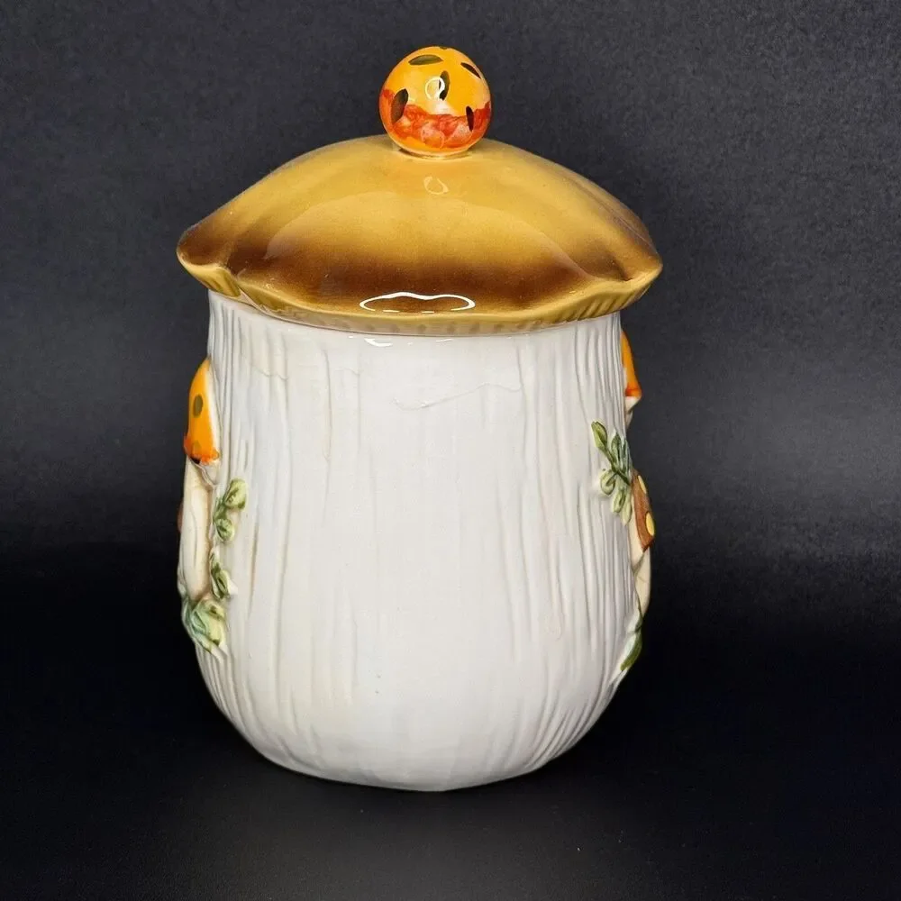 Vintage Sears Merry Mushroom Small Canister